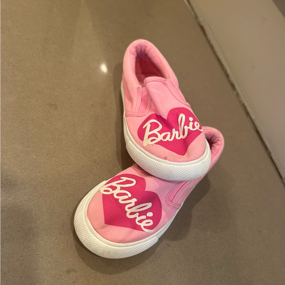 Barbie Kids Pink Slip-On Sneakers 13 1/2 - Picture 4 of 4